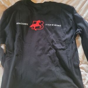 Beyonce Renaissance A film by Beyonce LS Shirt Black and Red Women's size Large